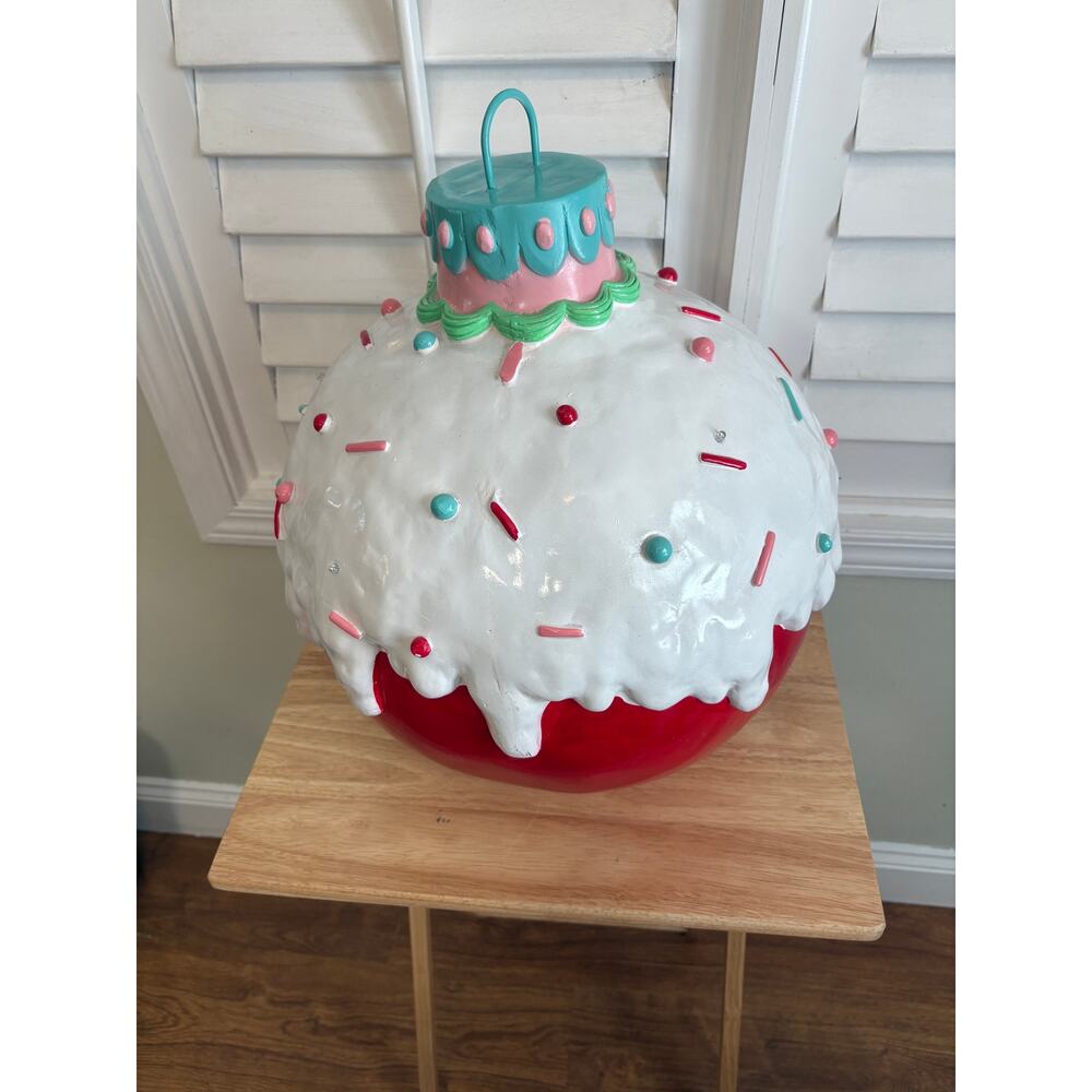 Large Light Up‎ Christmas Cupcake Ornament